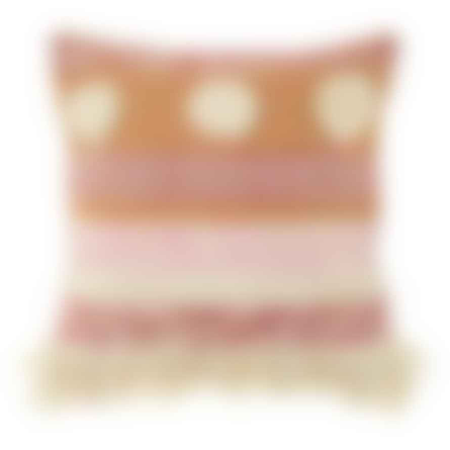 Sass & Belle  Nevada Pink Woven Stripe Cushion