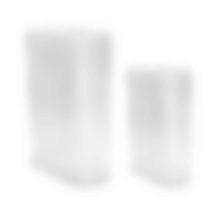 HK Living Clear Ribbed Vases Set of 2