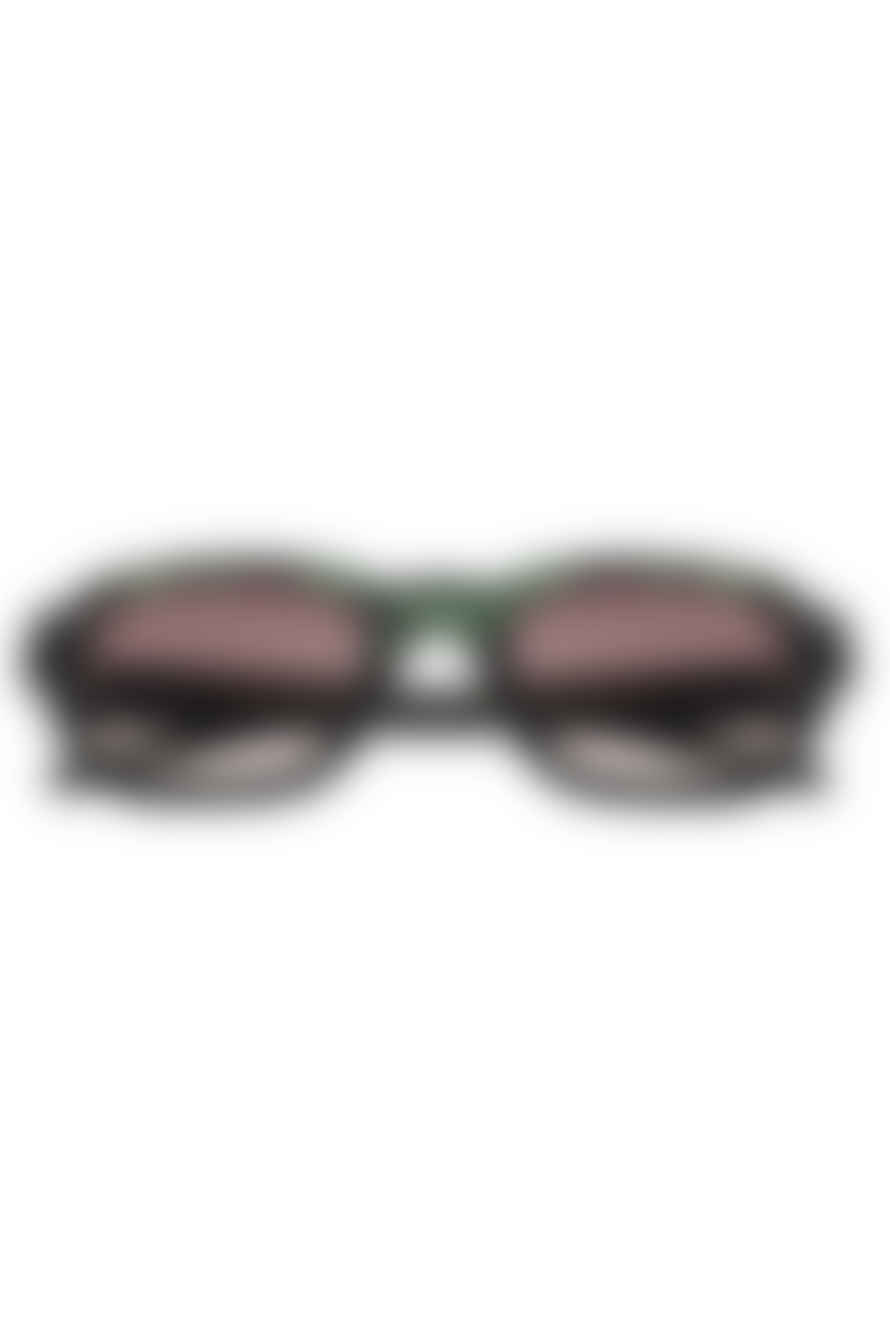 A Kjærbede Halo Green Marble Transparent Sunglasses