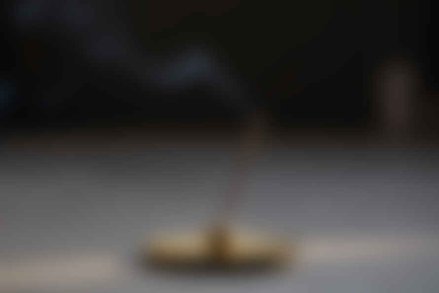 Nousaku Round Brass Incense Stick Holder Set  