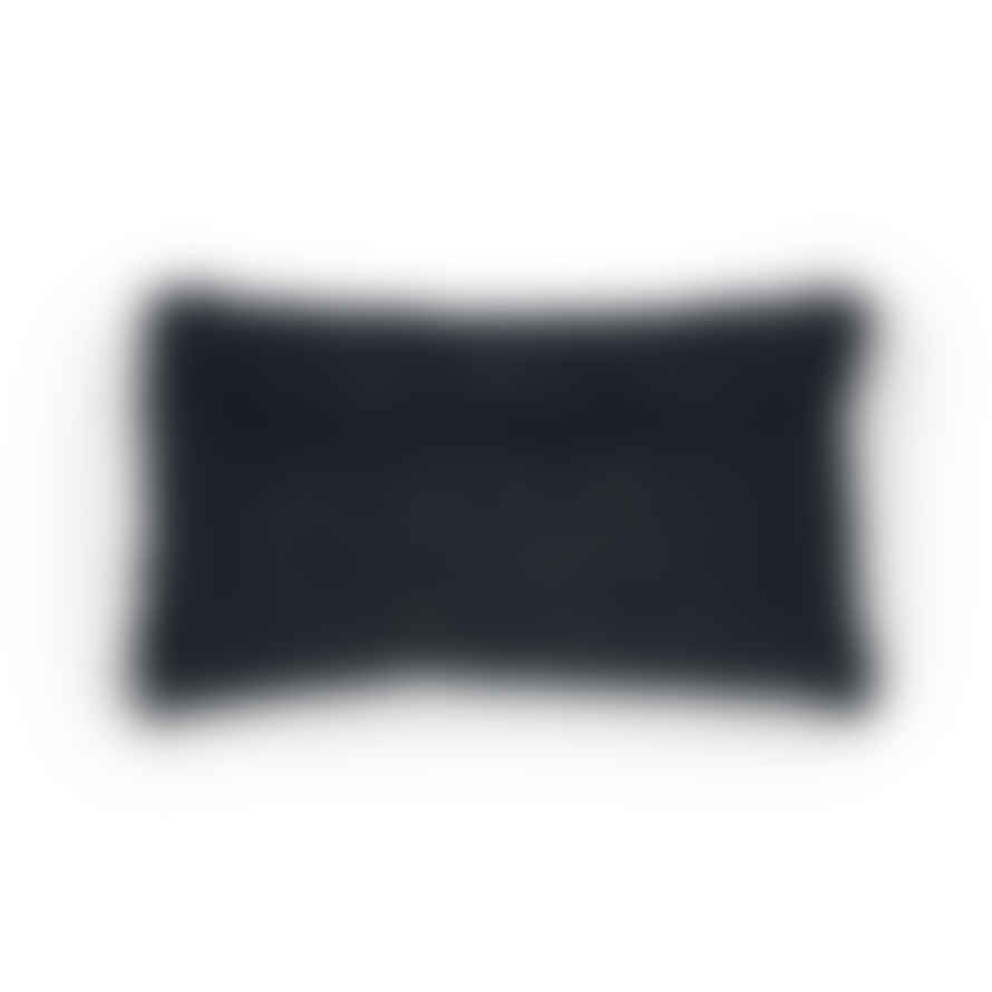 Fern Black Embroidered Cushion