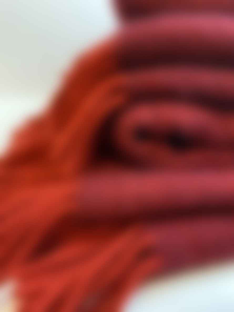 D&T Design Blanket Wool Herringbone Red/ Bordeaux FB 11