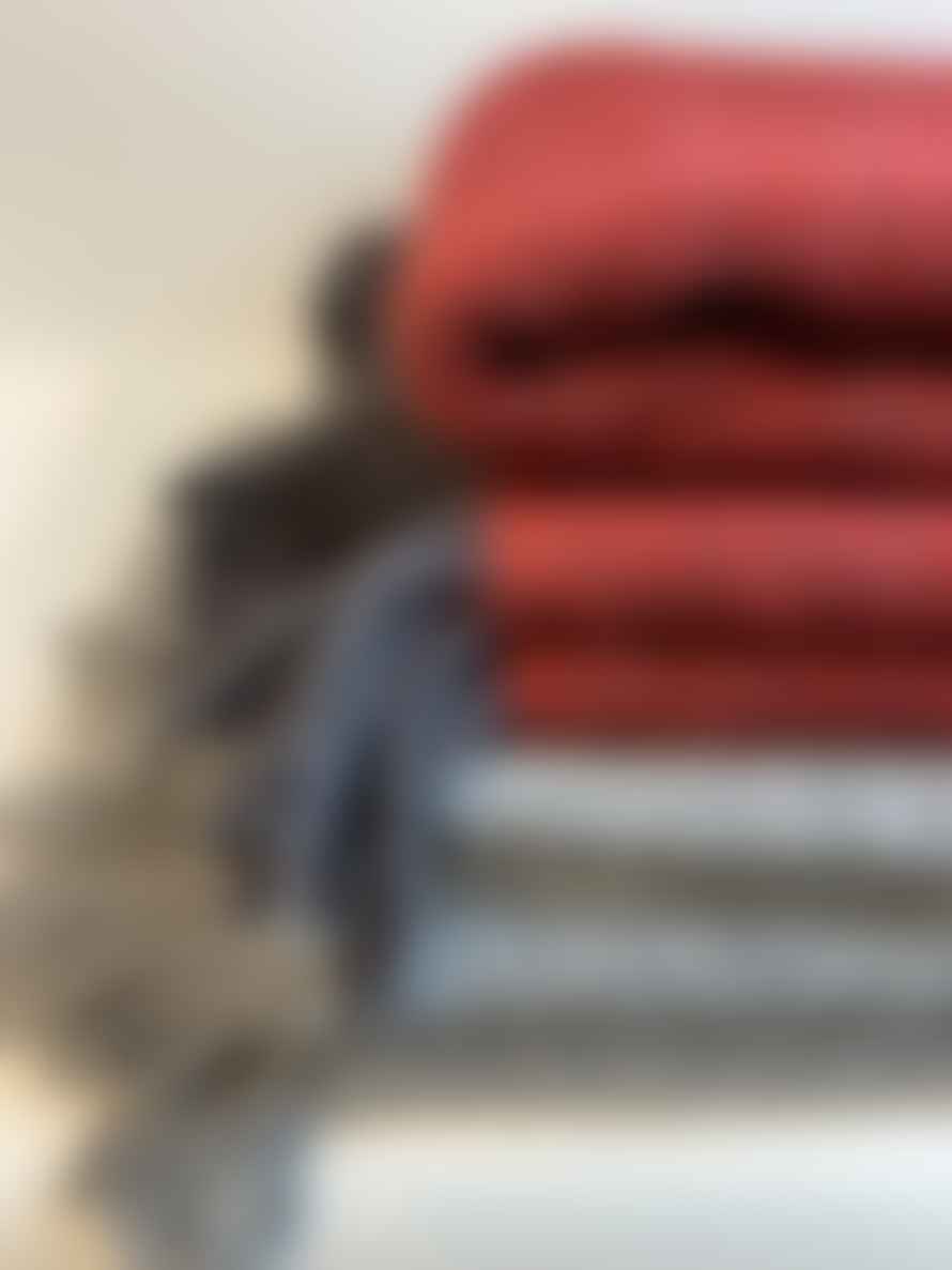 D&T Design Blanket Wool Herringbone Red/Grey FB 58