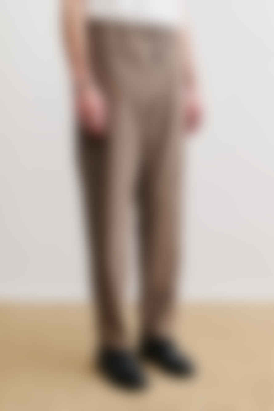 A KIND OF GUISE Elasticated Wide Trousers Driftwood Check
