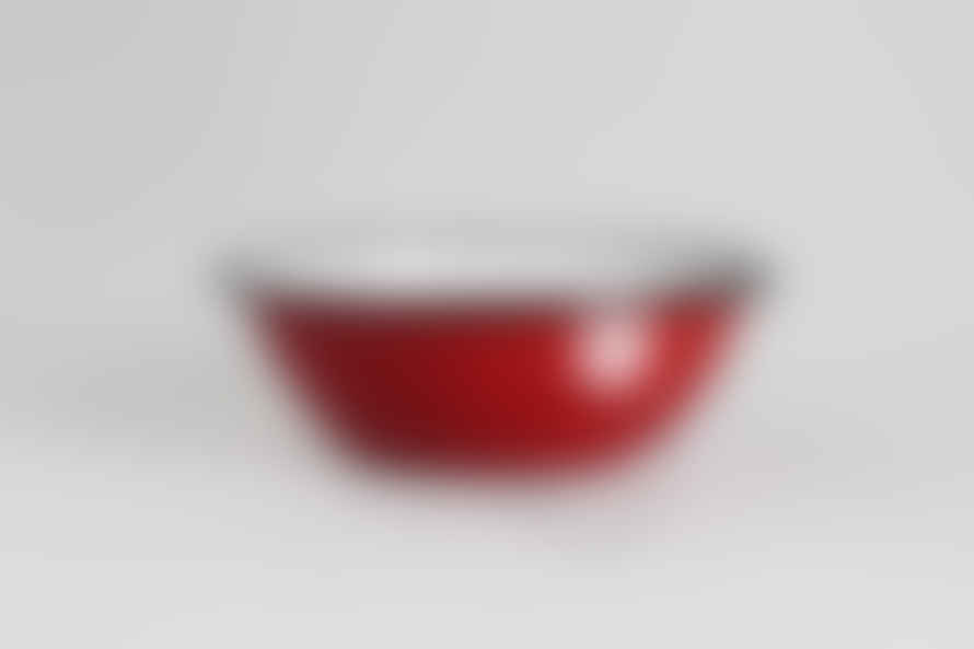 Zangra Large Red Enamel Bowl