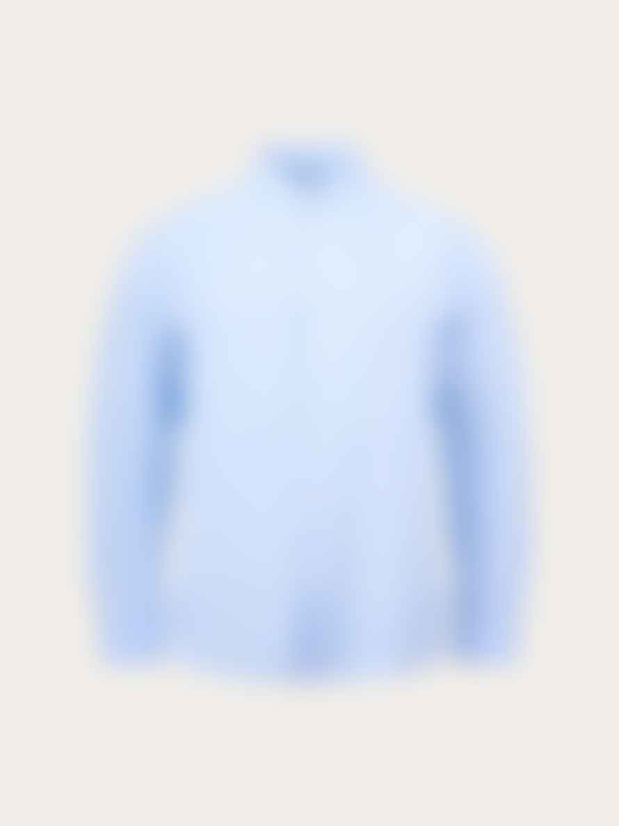 Knowledge Cotton Apparel  90803 Larch LS Linen Custom Fit Shirt Skyway