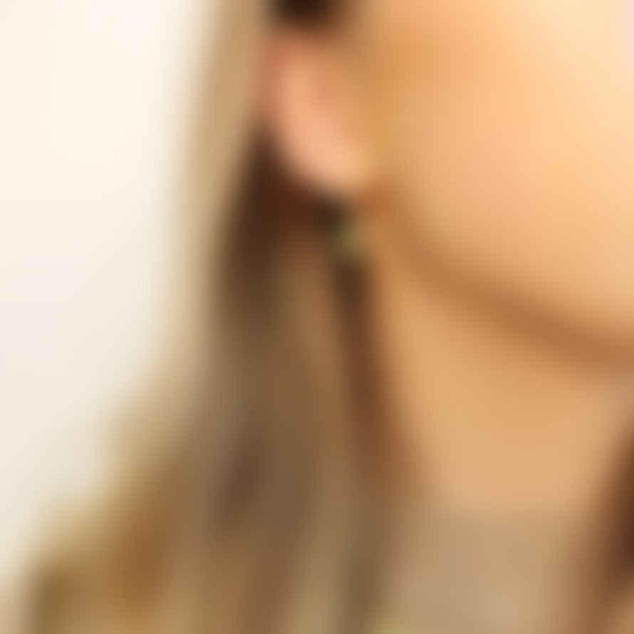 Lisa Angel Crystal Eye Charm Huggie Hoop Earrings In Gold