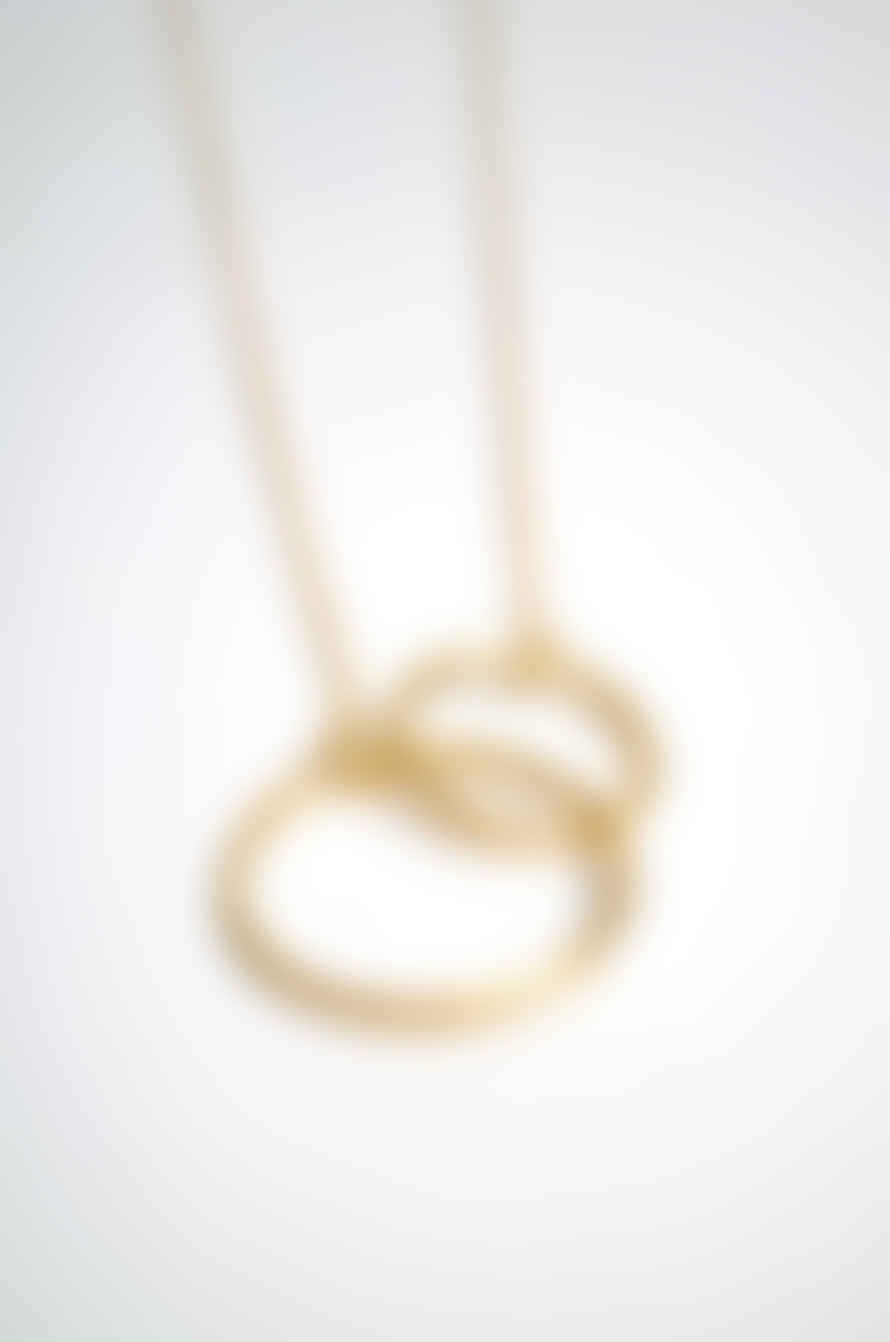 Pernille Corydon Double Plain Ring Necklace In Gold
