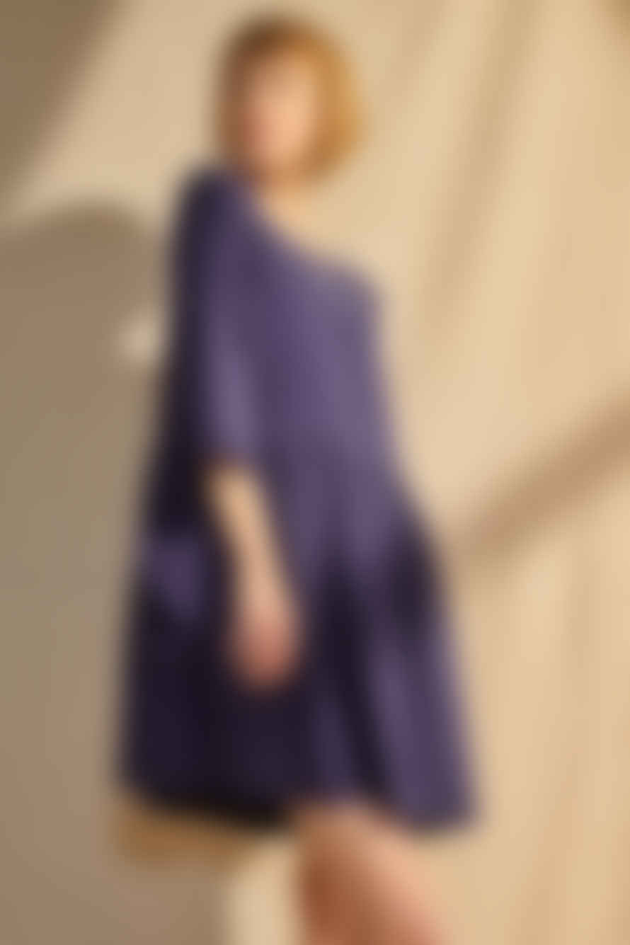 LOVE kidswear Lena Dress In Violet Blue Tencel For Women
