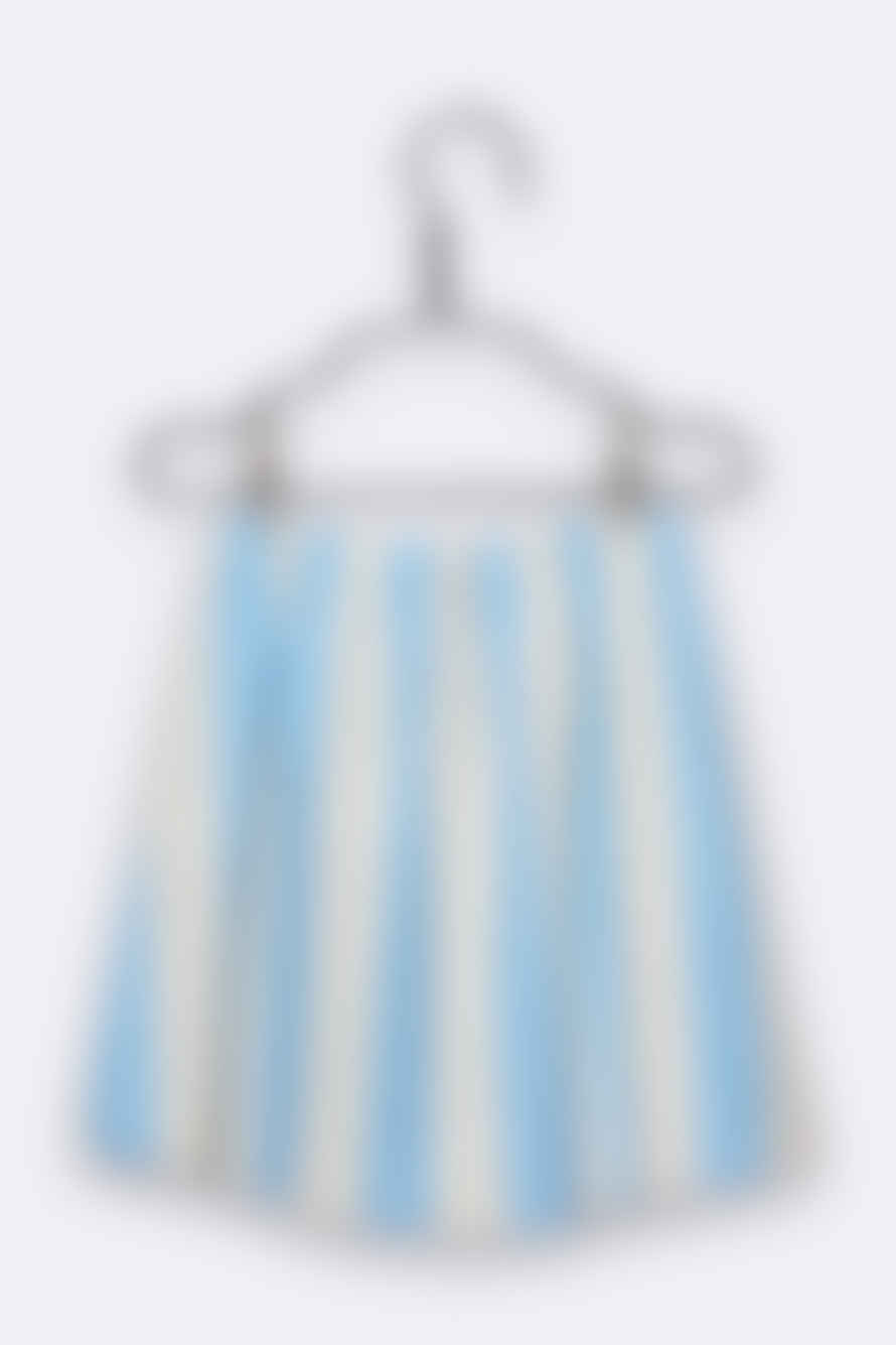LOVE kidswear Neve Skirt In Light Blue & Cream Stripes For Kids