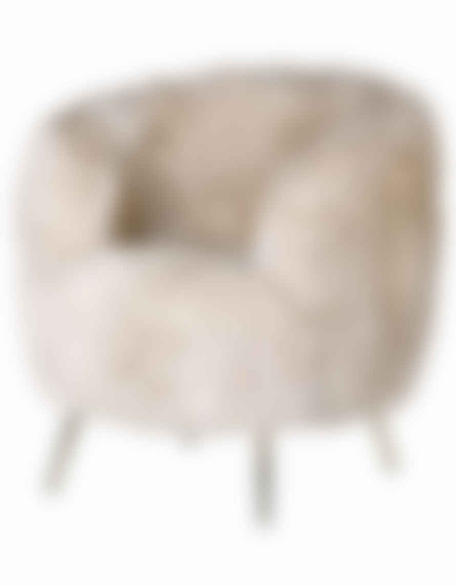 The Forest & Co. Cream Sheepskin Fur Tub Chair