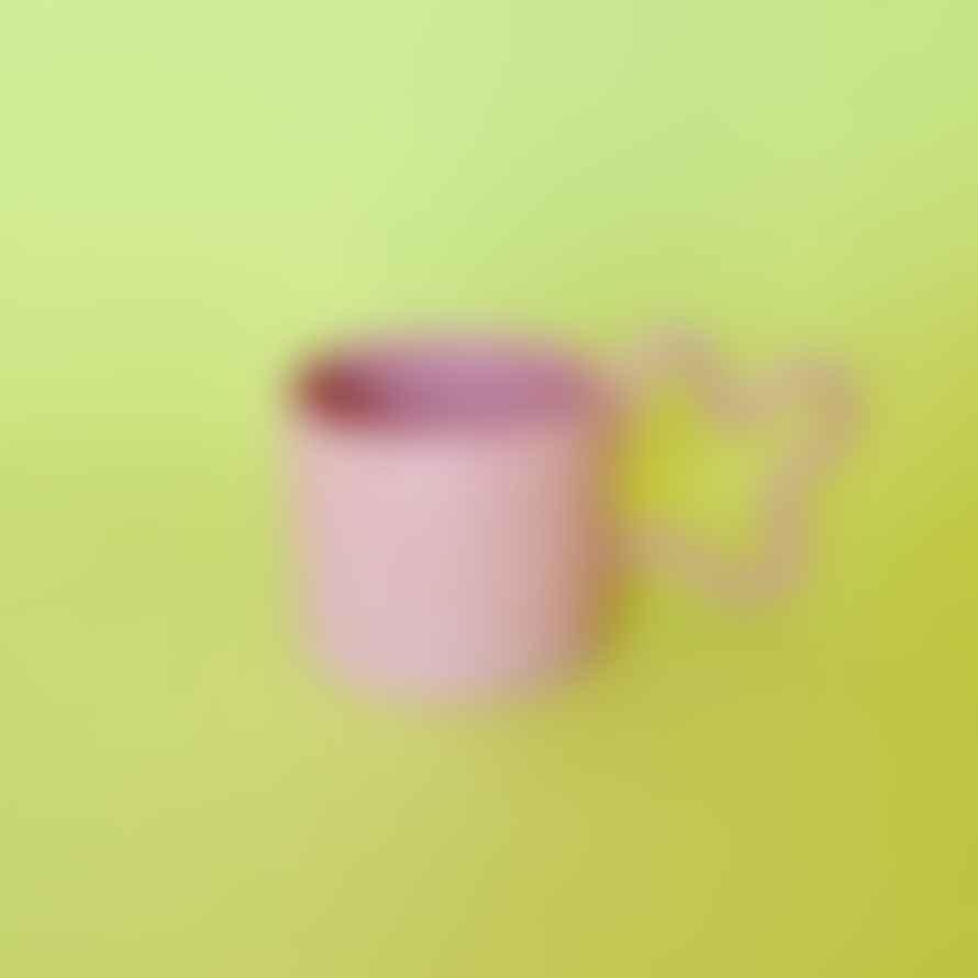 Florence Mytum Ceramics Pink Wiggle Handle Mug