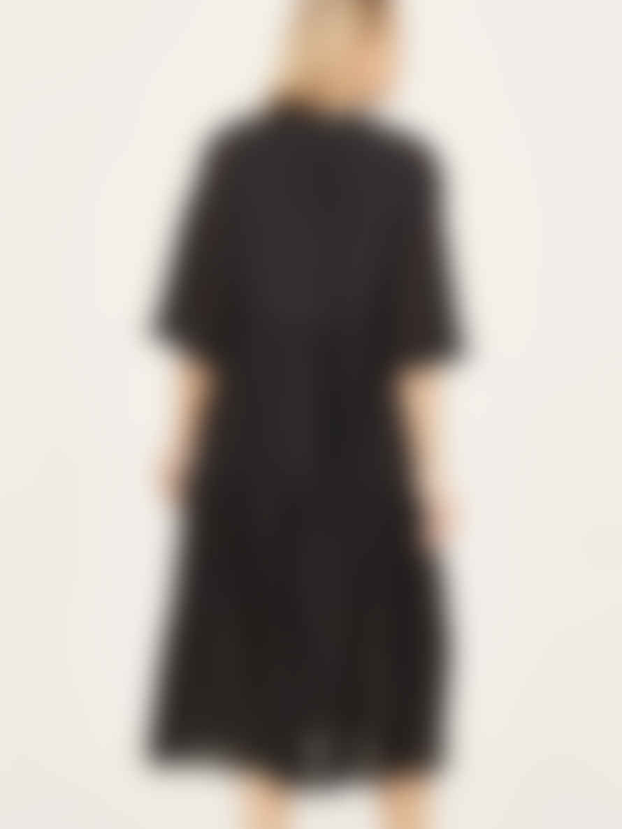 Thought Dianella Organic Cotton Midi Trapeze Dress - Black