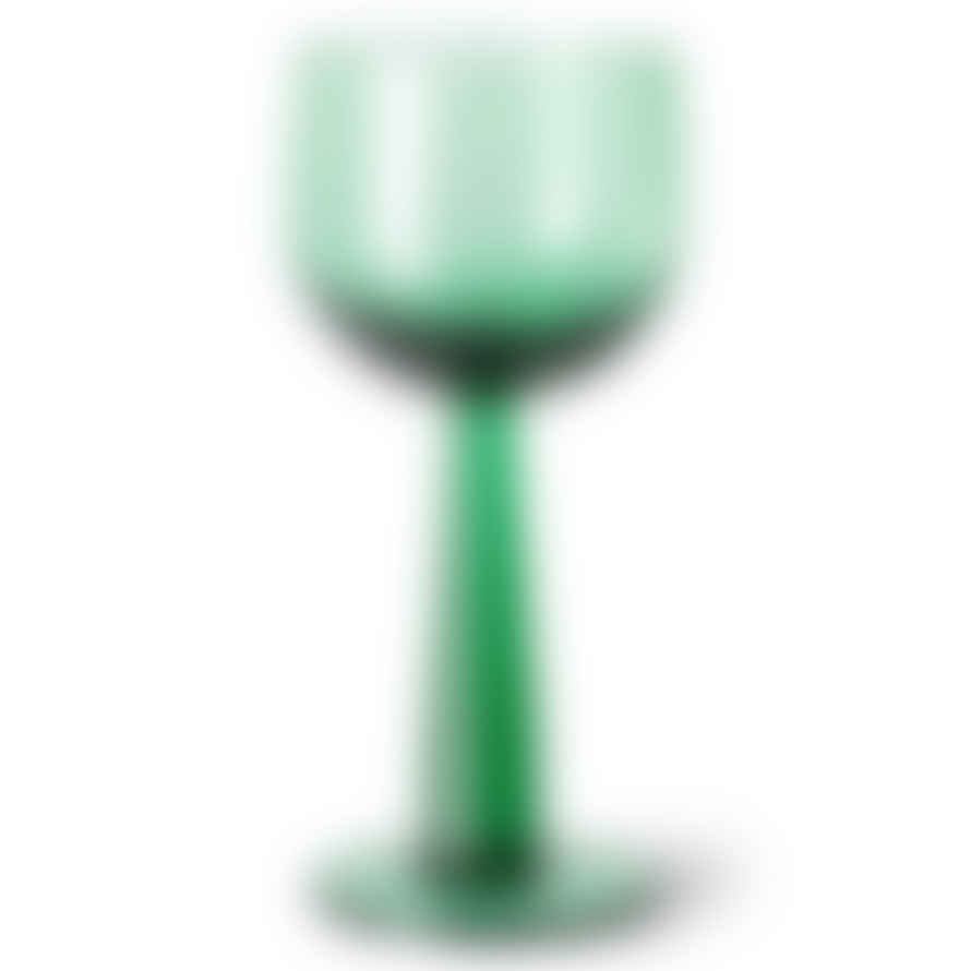 HKliving The Emeralds: Tall Wine Glass Fern Green (Set of 4)