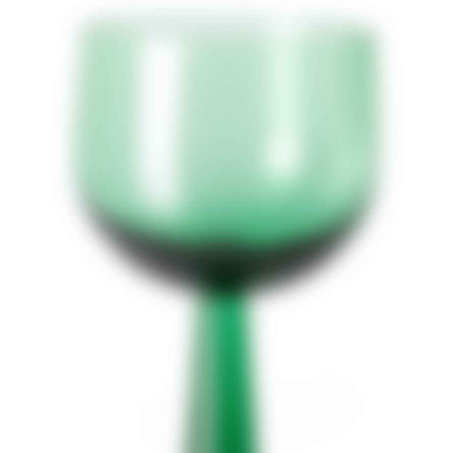 HKliving The Emeralds: Tall Wine Glass Fern Green (Set of 4)