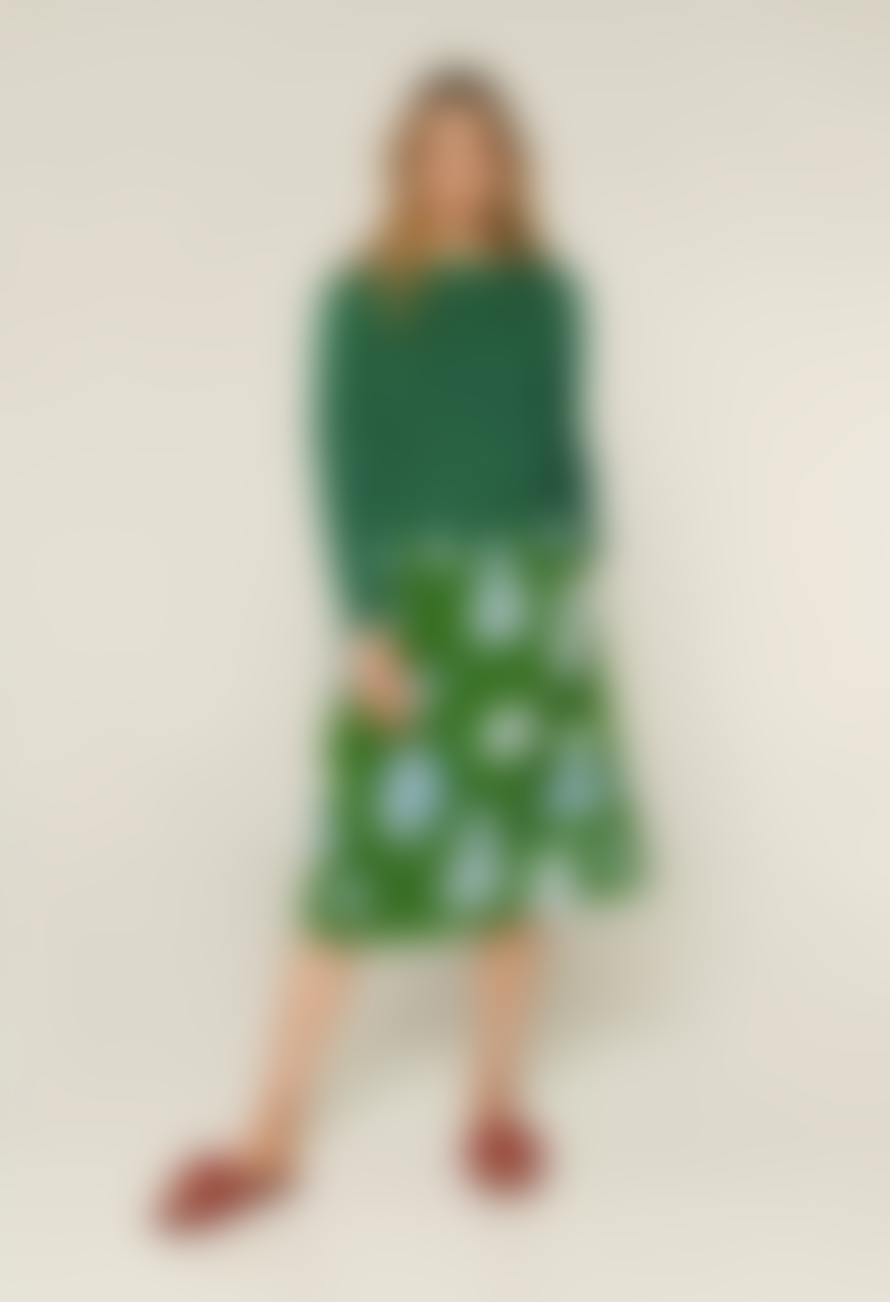 Compania Fantastica Lurex L/s Fine Knit Jumper - Green