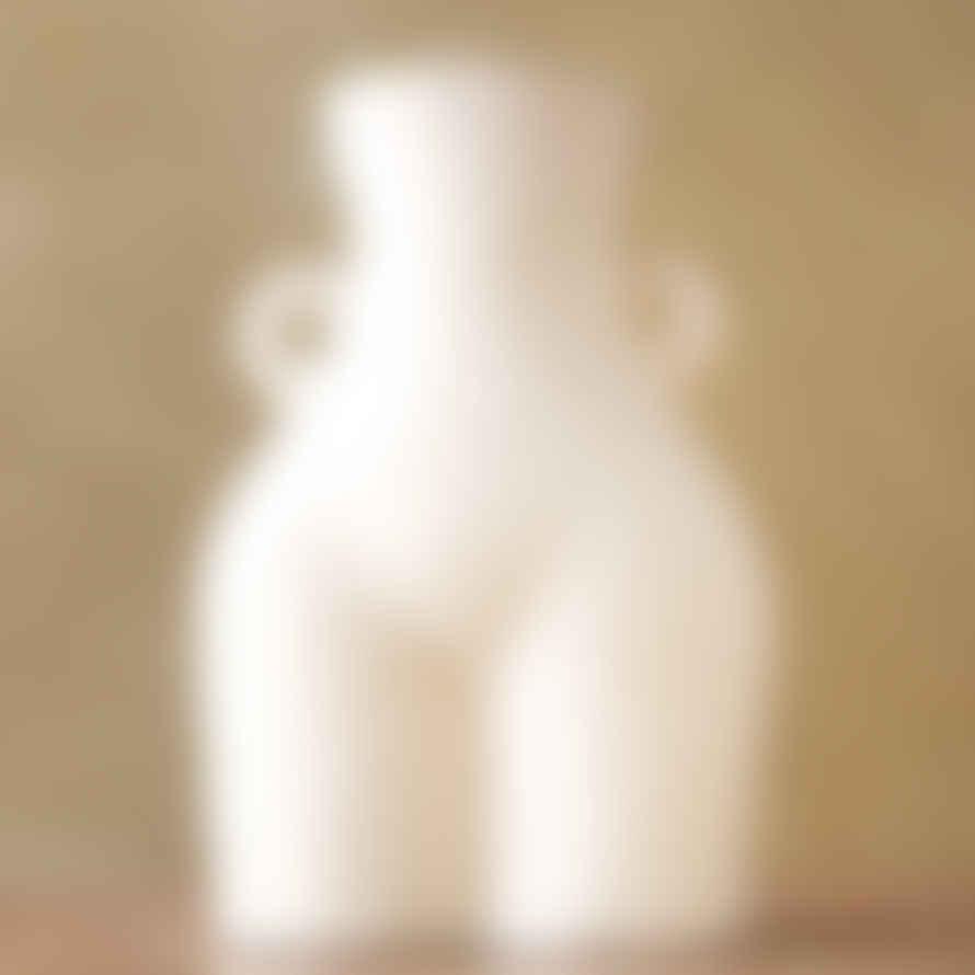Lisa Angel White Bum Vase With Handles