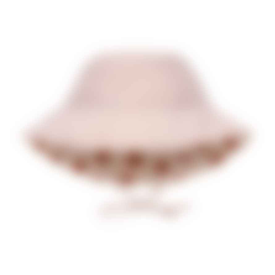 Lässig Reversible UPF 80 Beach Bucket Summer Hat Dots Powder Pink