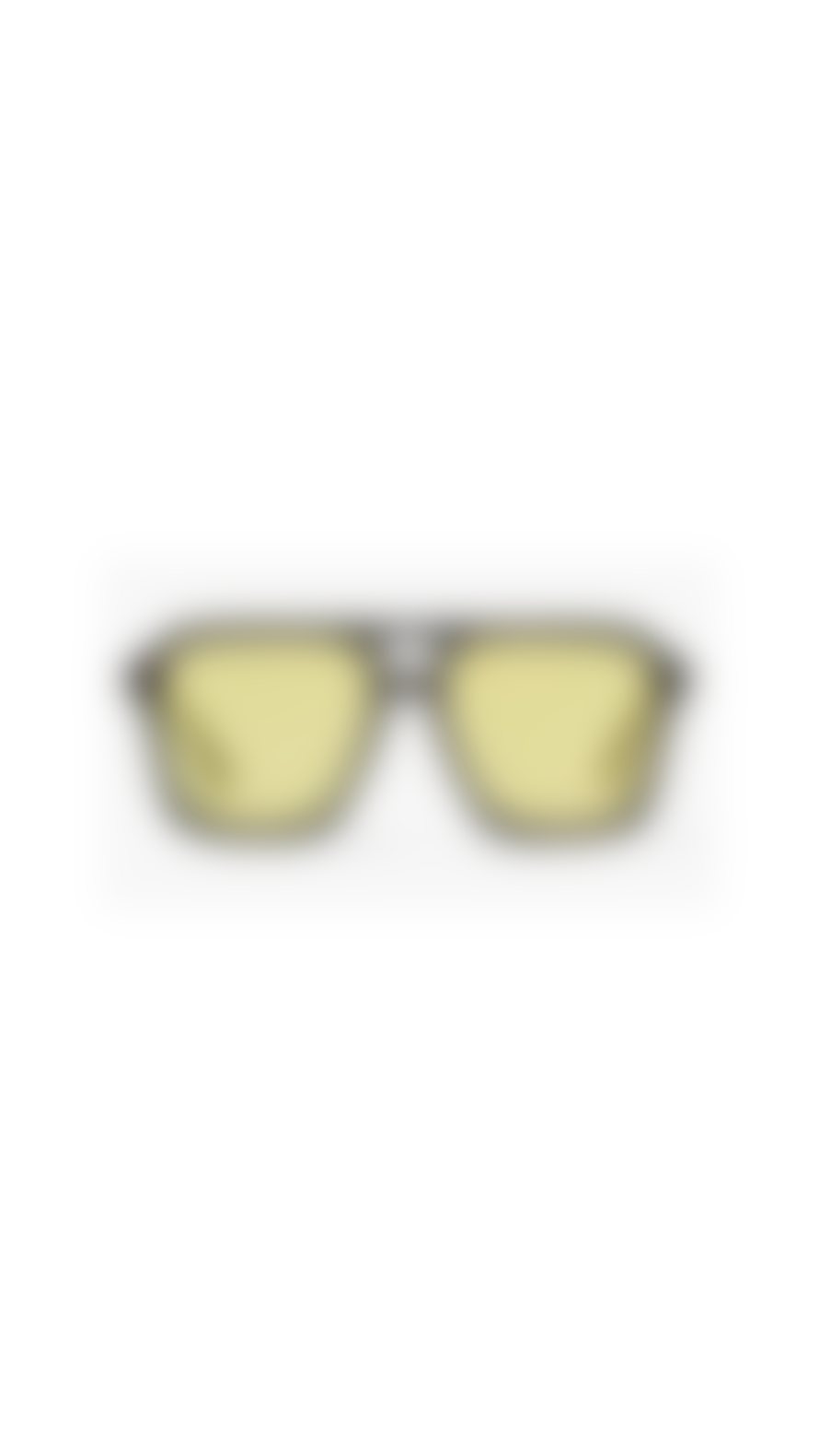 Hot Futures Hustler Recycled Gloss Black Yellow Lens Sunglasses