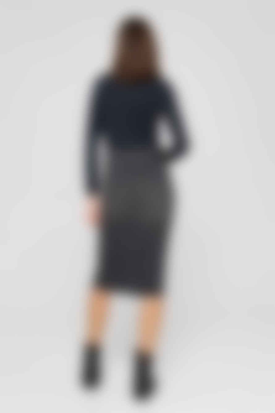 ESPRIT Midi Length Denim Skirt In Charcoal