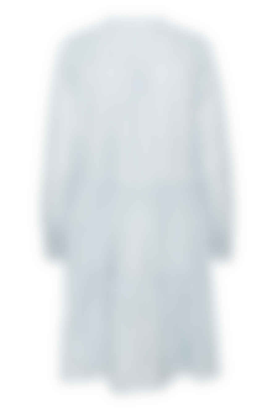 Saint Tropez Embroidered Dress Pale Blue & White