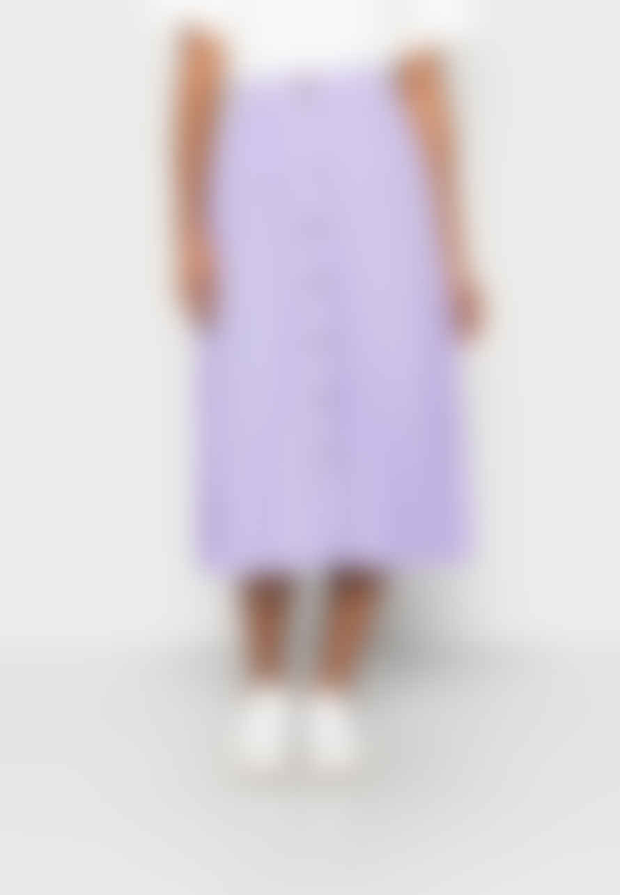 Selected Femme Plisse Skirt In Violet