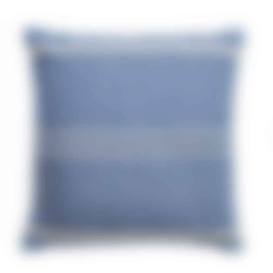 Weaver Green Oxford Stripe Cushion - Cobalt