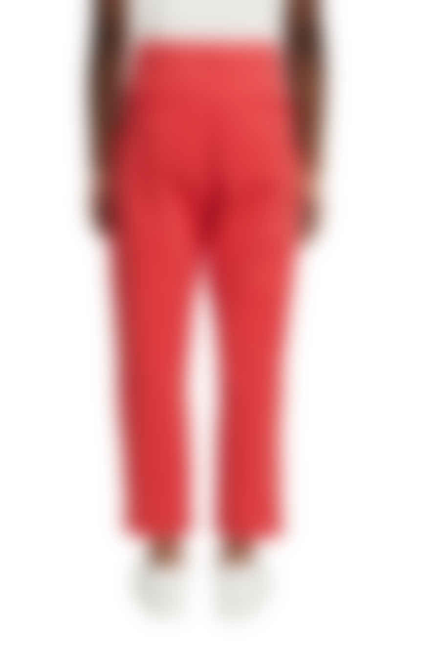 ESPRIT Trousers With Waist Pleats In Red
