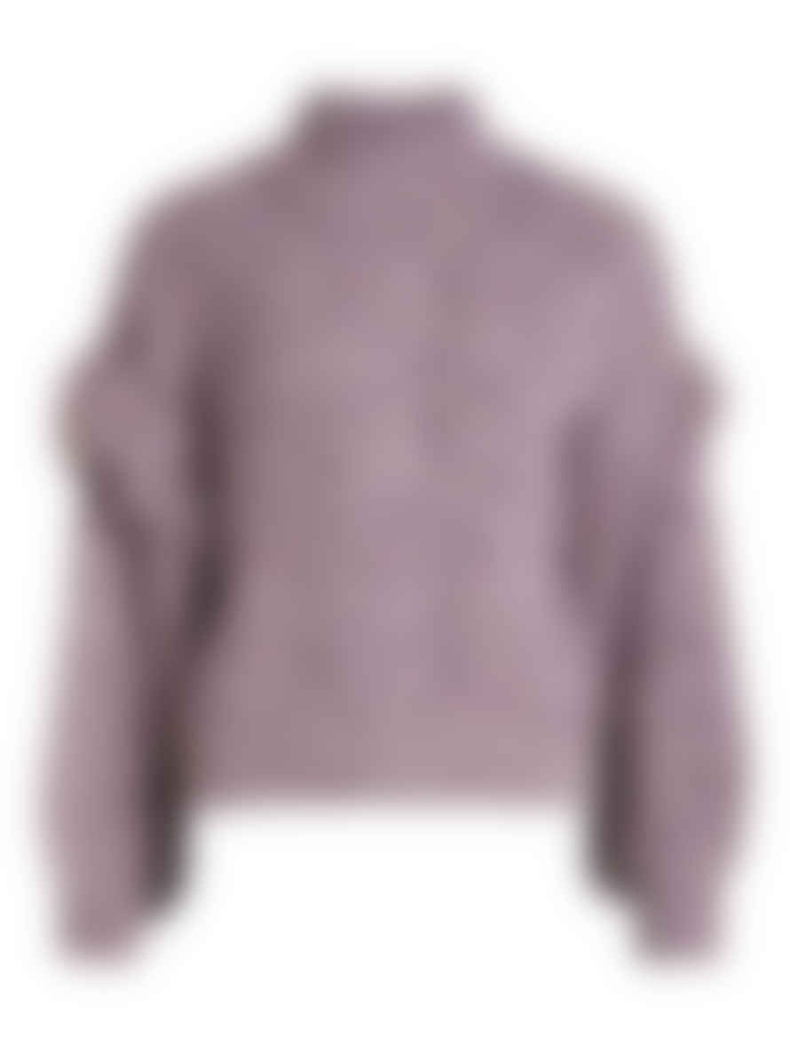 Object Frilled Sweater In Grape