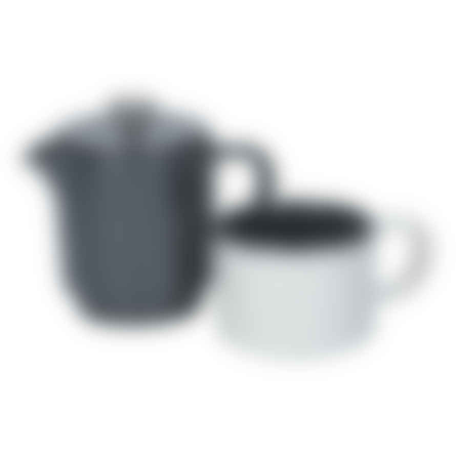 Distinctly Living Coffee For One China Cafetiere - Grey