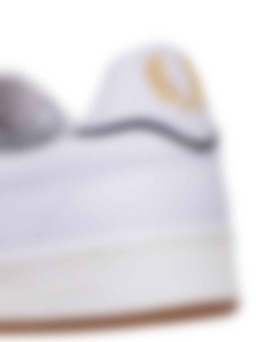 Fred Perry Bonded Leather Sneaker White & Rubber
