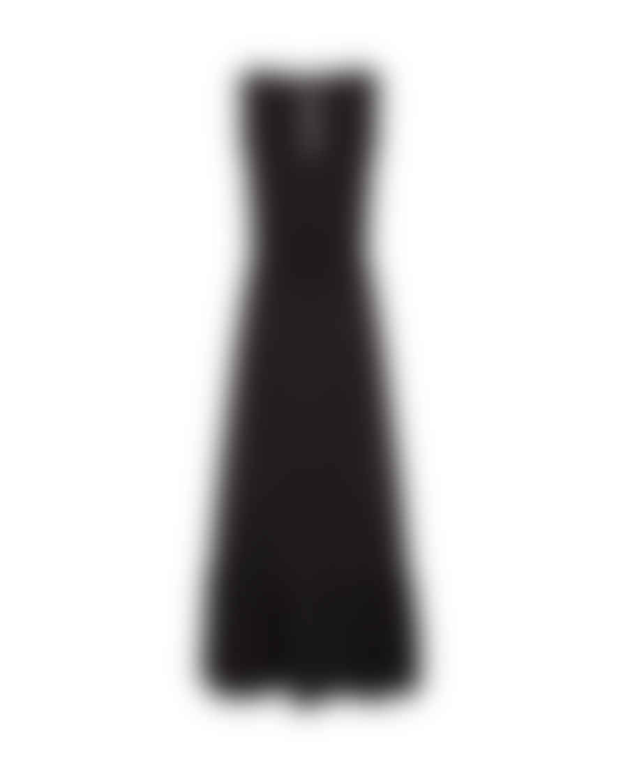 Komodo Black Long Cupro Whirlygig Dress