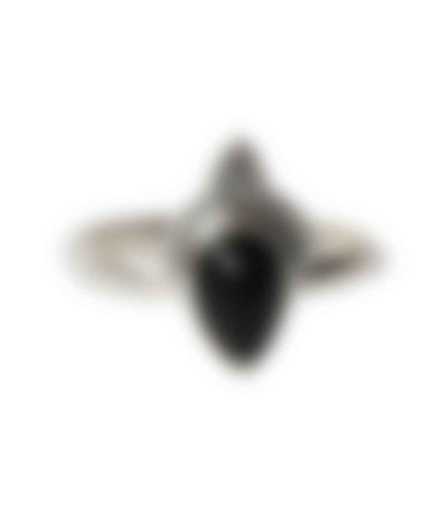 Urbiana Sterling Silver Teardrop Ring With Stone