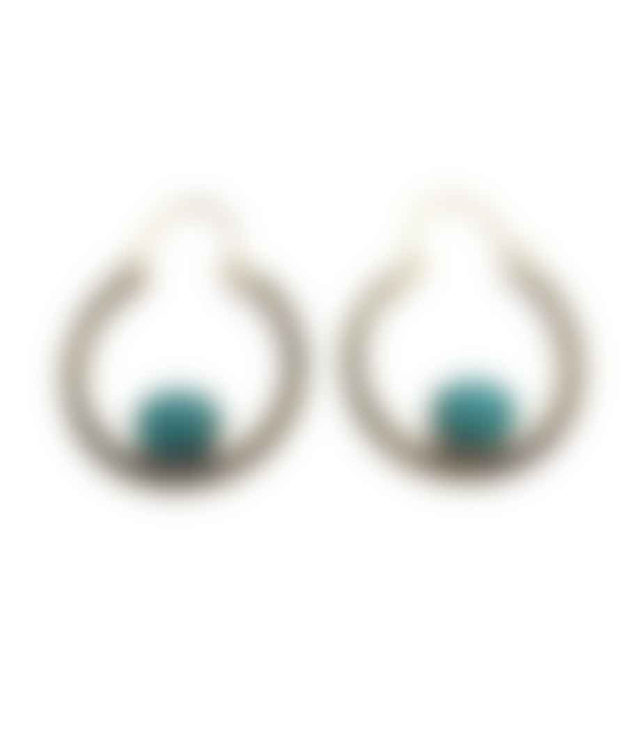 Urbiana Circular Stone Earrings