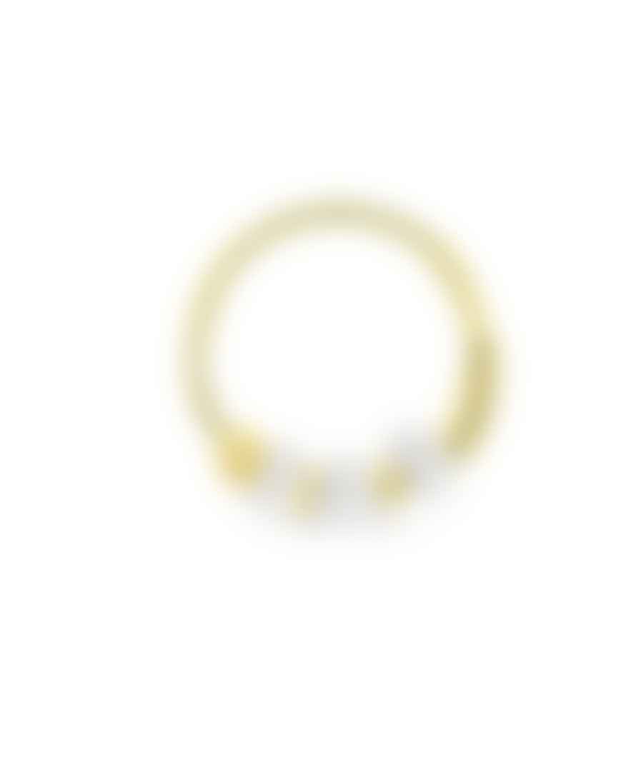 Urbiana Gold Hoop Earrings With Beads