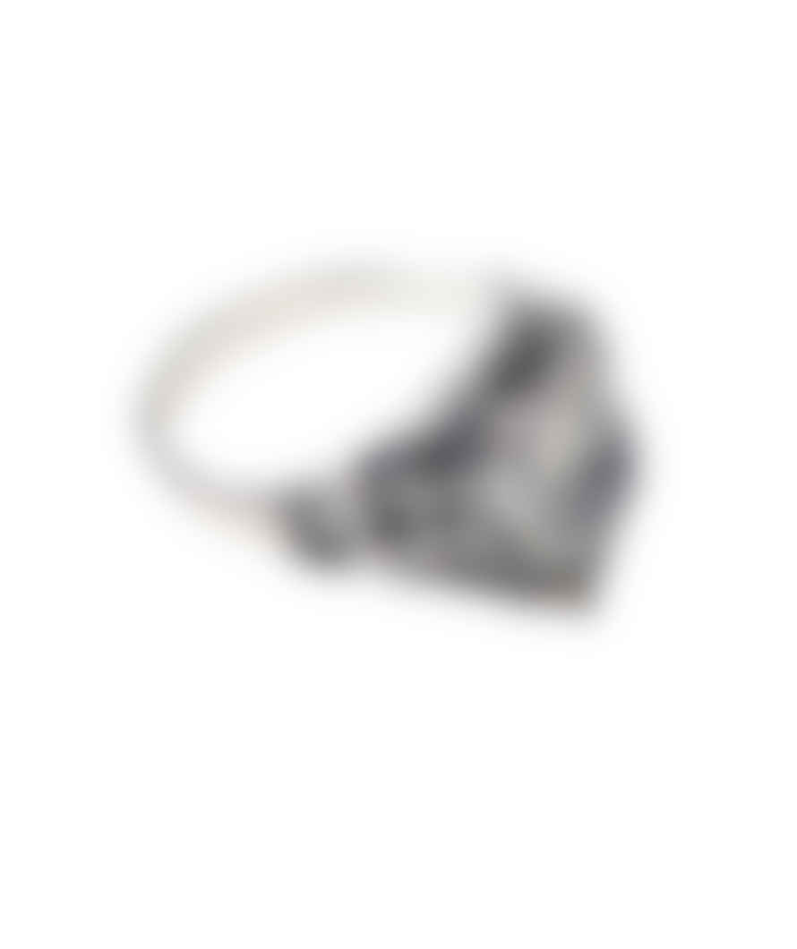 Urbiana Oval Silver Ring With Stone