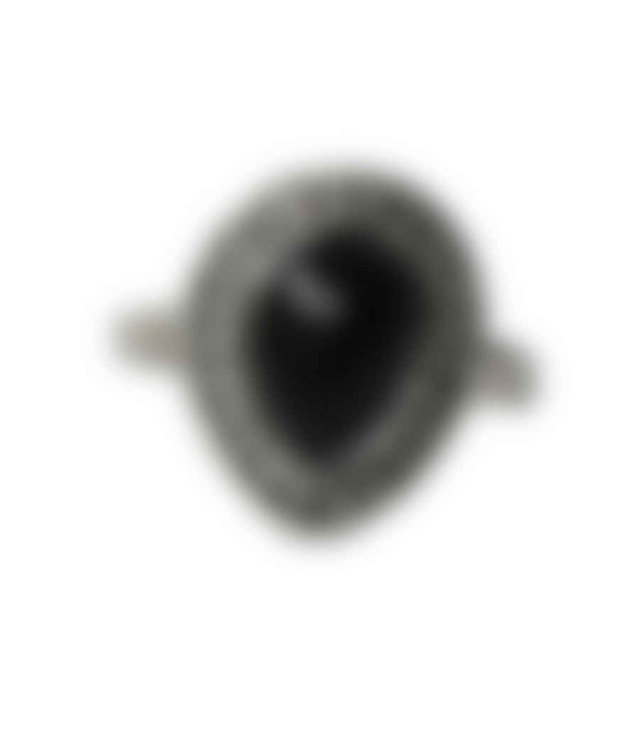 Urbiana Sterling Silver Stone Ring In Teardrop Shape