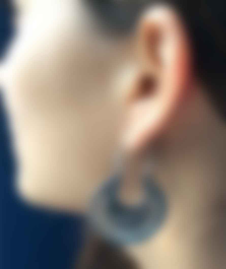 Urbiana Floral Pattern Hoop Earrings