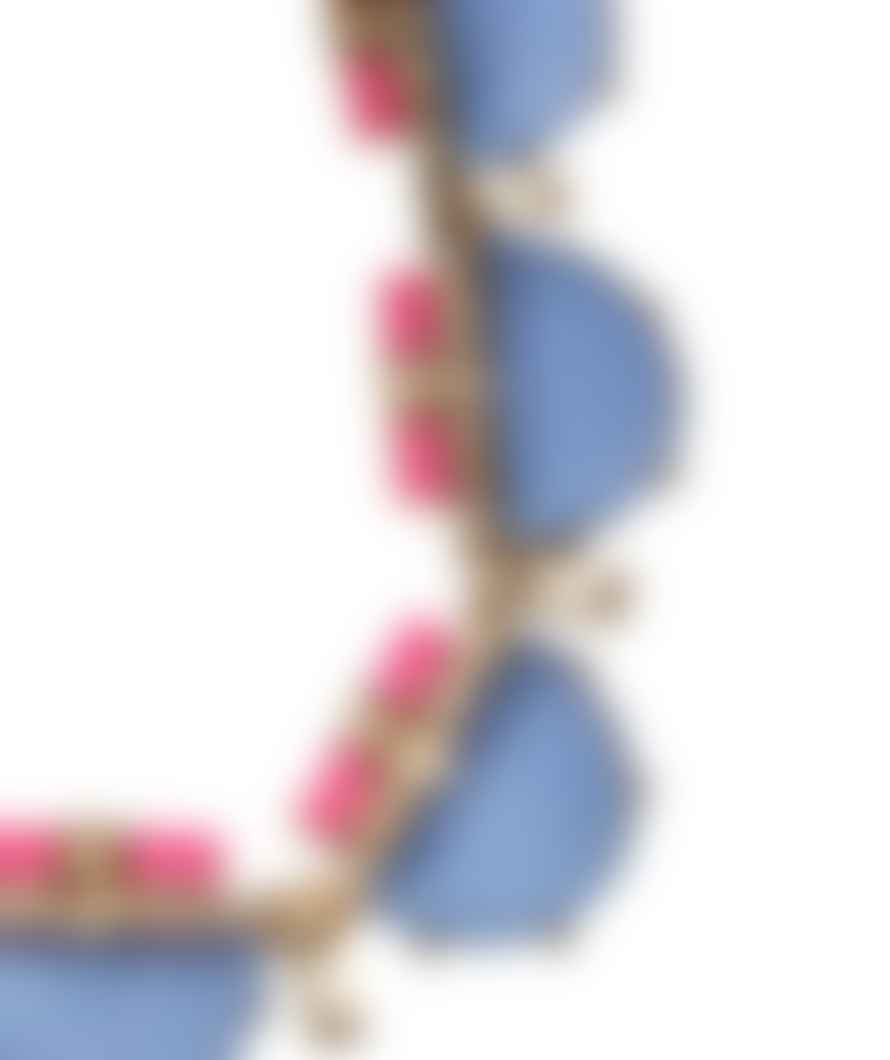Urbiana Deco Inspired Blue Strand Necklace