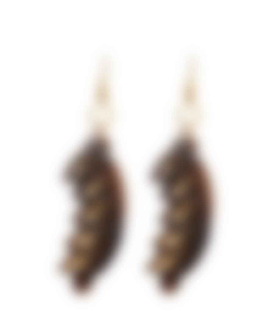 Urbiana Carved Edgy Earrings