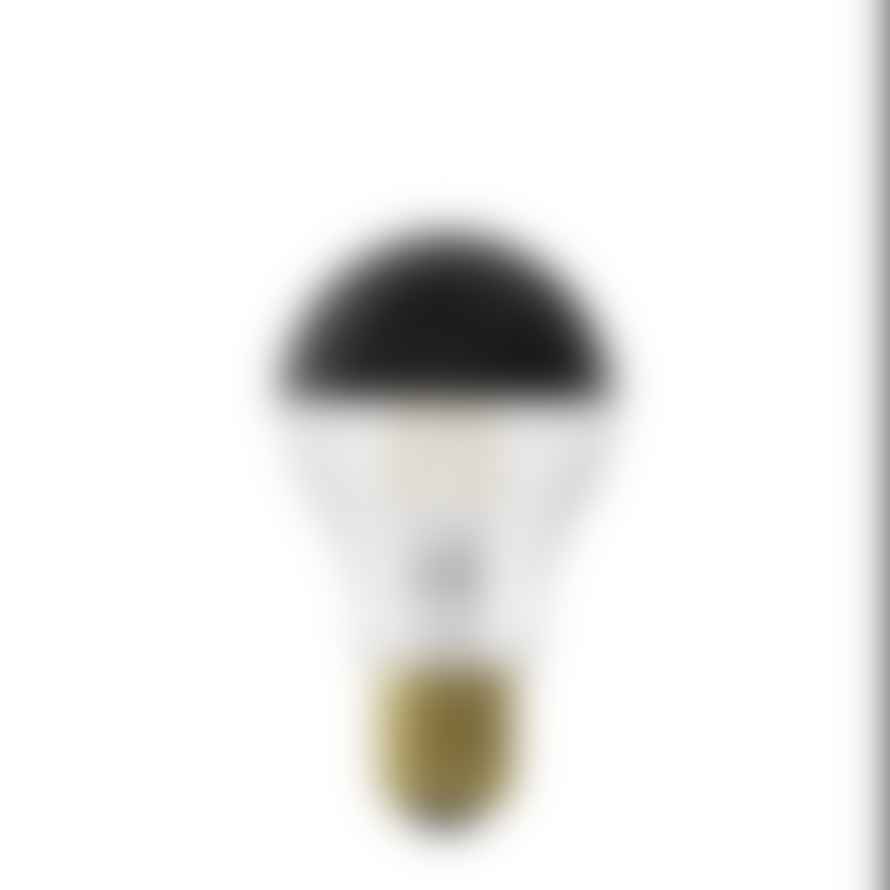 Calex Matt Black Mirror Top Globe Dimmable LED Bulb