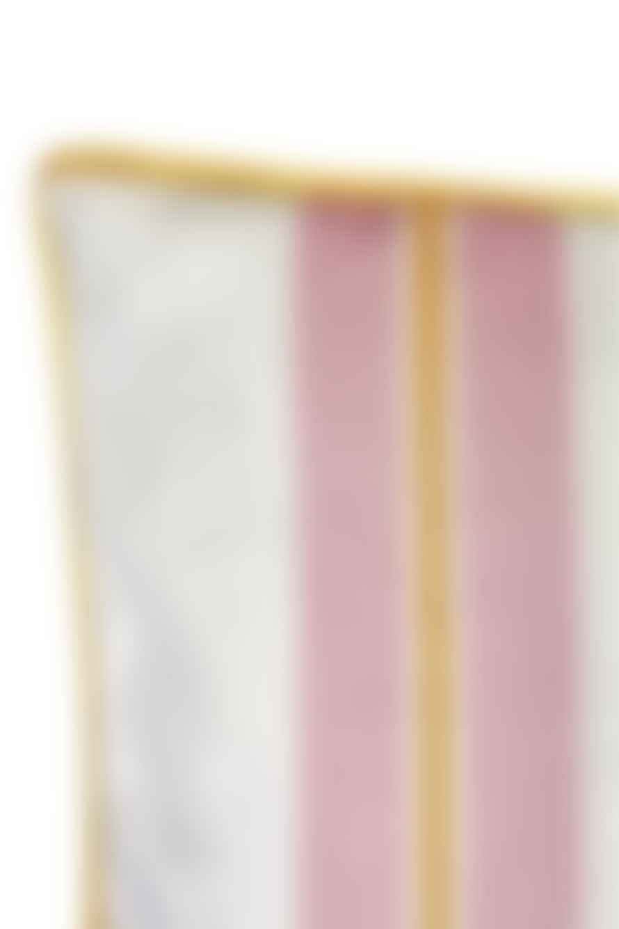 Vanilla Fly Pink And Golden Stripe Cushion