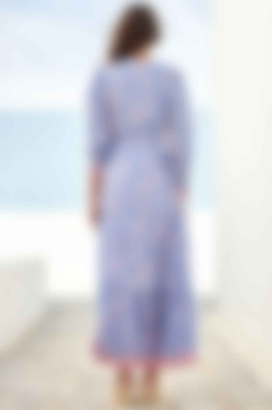 ASPIGA Billie Organic Cotton Dress - Flower Marina Blue