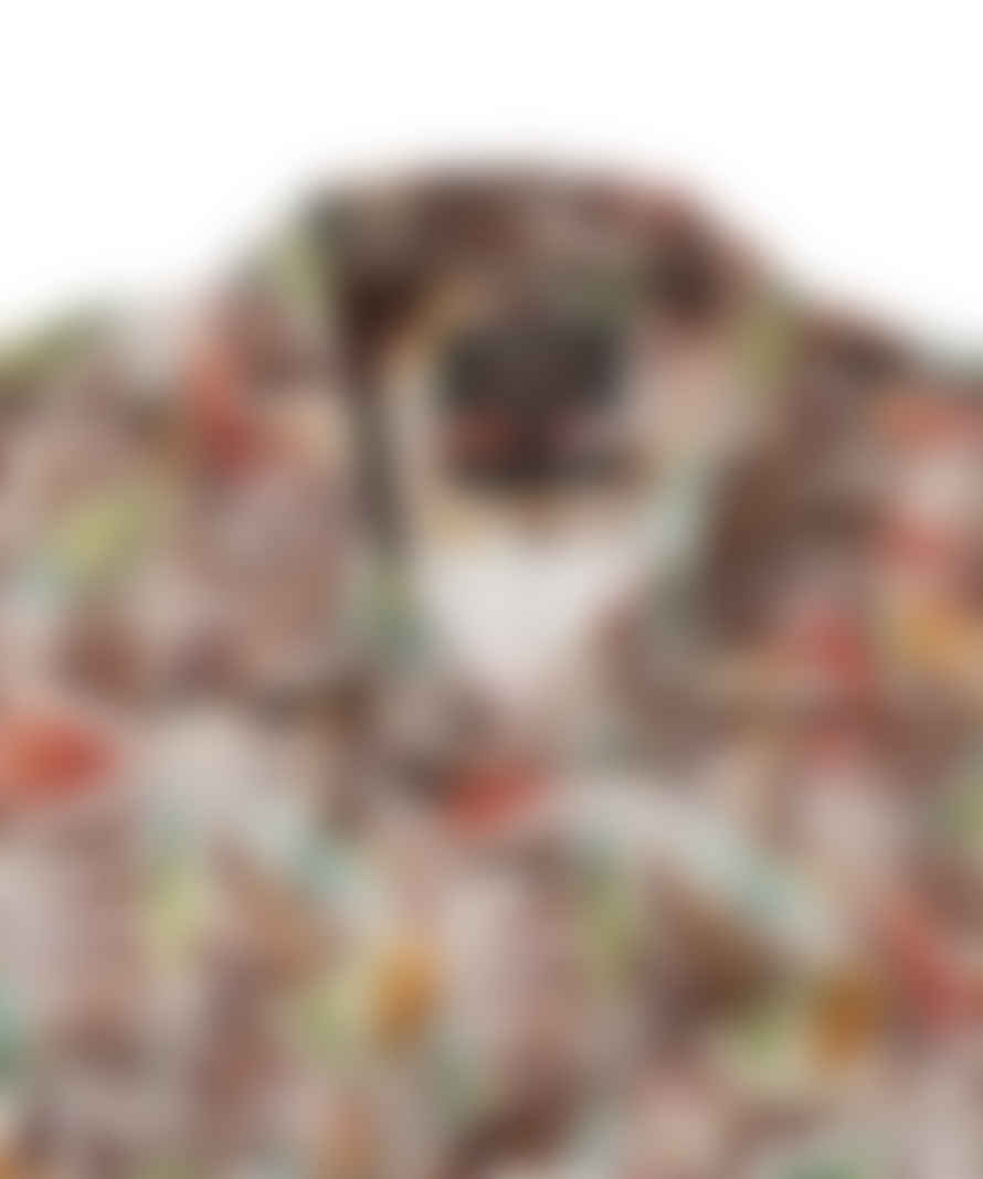 Beams Plus Open Collar Short Sleeve “kyoto Pattern” Print Water Crest Pattern Shirt