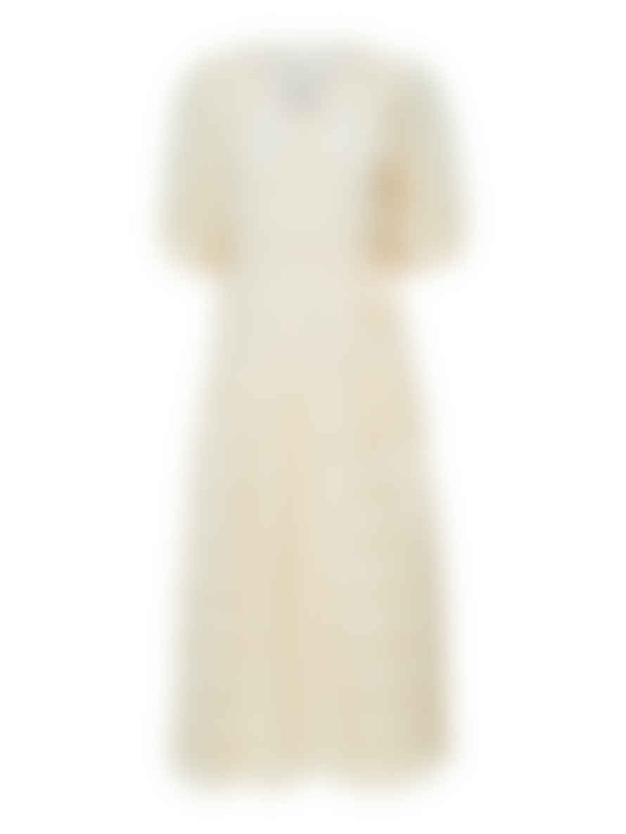 Selected Femme Jina Lace Wrap Dress - Antique White