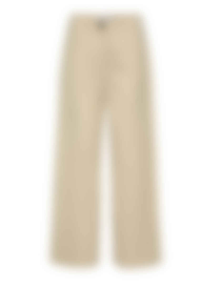 Selected Femme Wide Leg Trousers In Cream