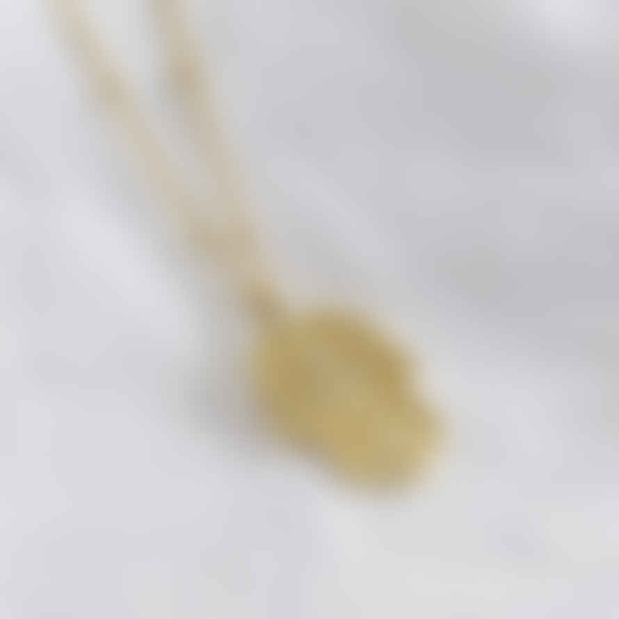 Lisa Angel Gold Textured Hamsa Hand Necklace