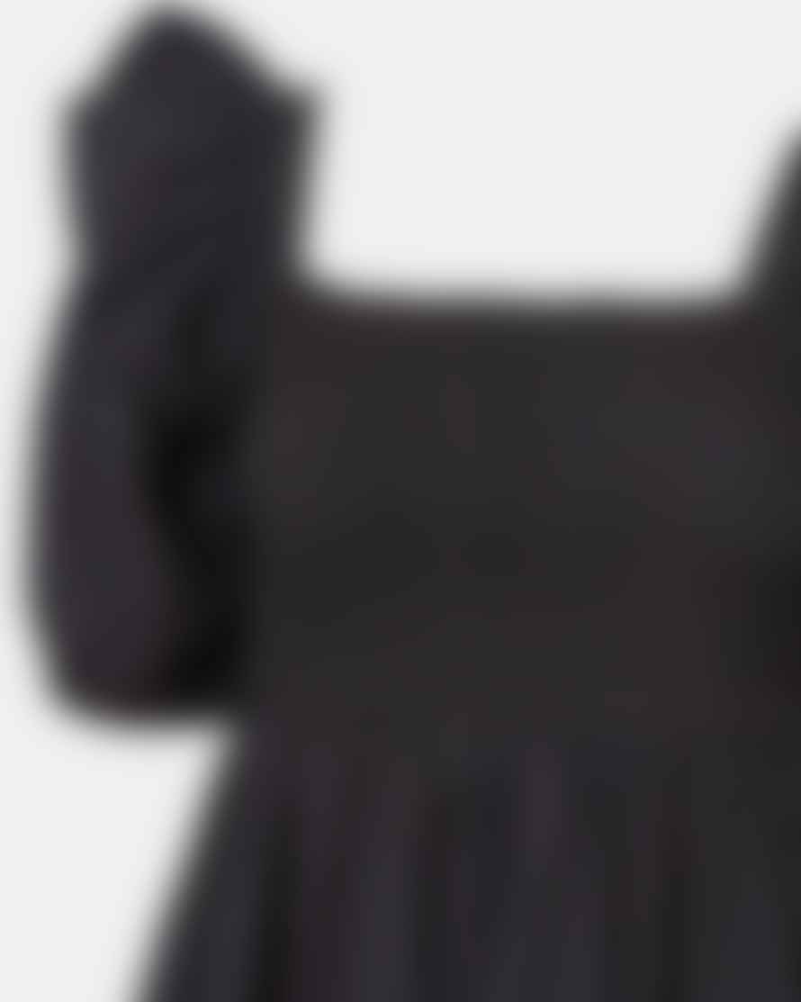 SOFIE SCHNOOR Black Liani Puff Sleeve Dress