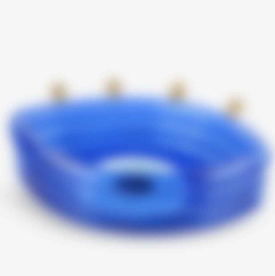 Sunnylife Blue Eye Inflatable Pool With Gold Lashes
