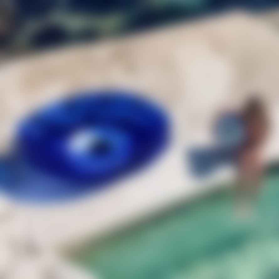Sunnylife Blue Eye Inflatable Pool With Gold Lashes